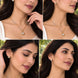 Gold & Silver Plated Pearl Circular Pattern CZ Pendant Set