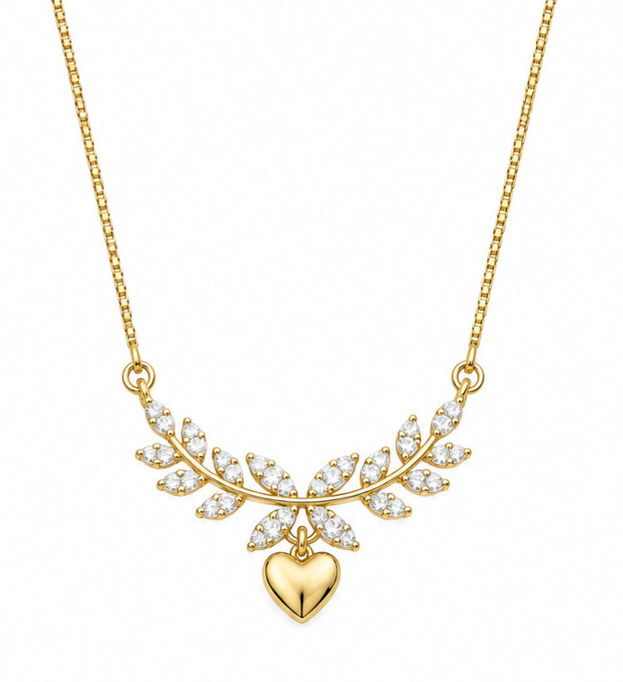 Sparkling Stone Studded Heart Charm Pendant Jewellery