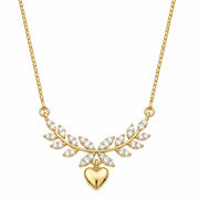 Sparkling Stone Studded Heart Charm Pendant Jewellery