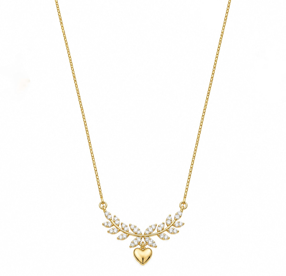 Sparkling Stone Studded Heart Charm Pendant Jewellery