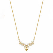 Sparkling Stone Studded Heart Charm Pendant Jewellery