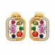 Gold & Silver Plated Geometric Pattern Multicolor Necklace Set