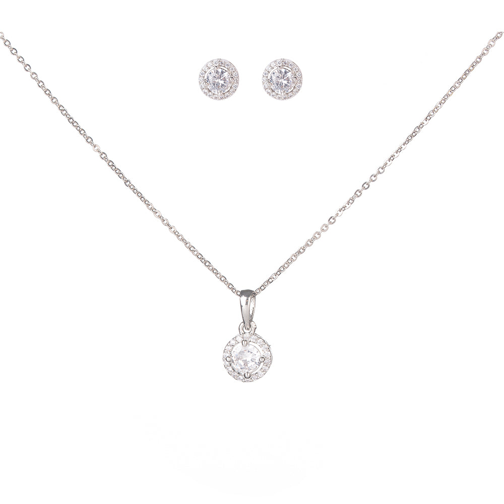 Playful Rhodium Locket Set with Star Charm - Opal Touch