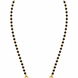 Gold Plated Sparkling Stone Pendant & V-Shaped Chevron Pattern Designer Mangalsutra