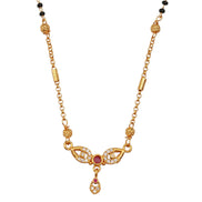 Leaf Motif Gold Plated Mangalsutra