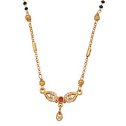 Leaf Motif Gold Plated Mangalsutra