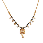 Traditional Square Beaded Gold Plated Mangalsutra