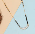 Graceful Crescent Traditional Gold  Plated Mangalsutra