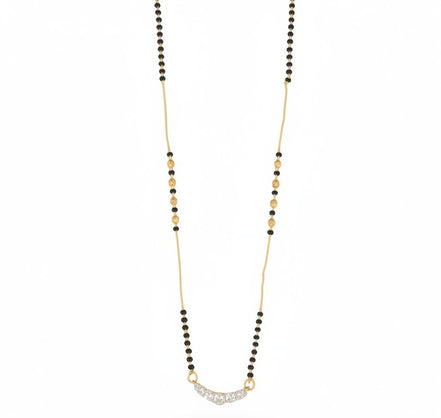 Graceful Crescent Traditional Gold  Plated Mangalsutra