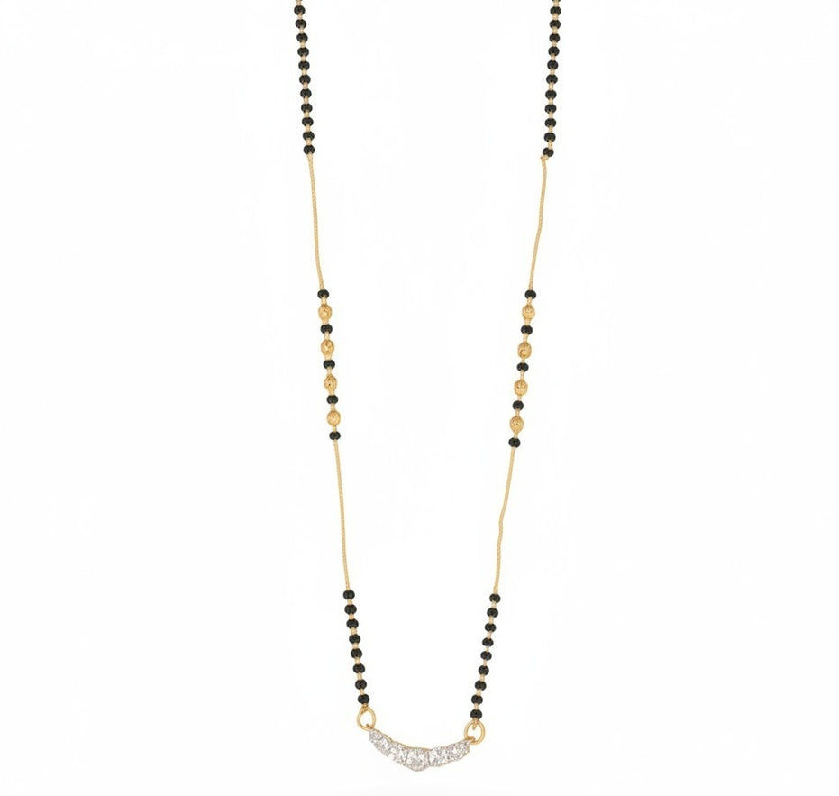 Graceful Crescent Traditional Gold  Plated Mangalsutra