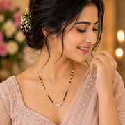 Graceful Crescent Traditional Gold  Plated Mangalsutra