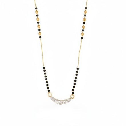 Graceful Crescent Traditional Gold  Plated Mangalsutra
