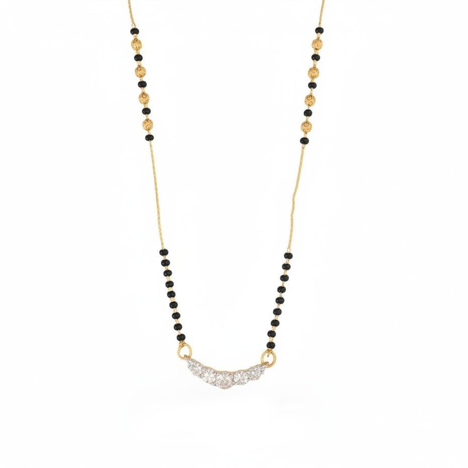 Graceful Crescent Traditional Gold  Plated Mangalsutra