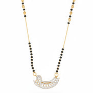 Cultural Elegance Curved Stone Gold Plated Mangalsutra