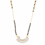 Cultural Elegance Curved Stone Gold Plated Mangalsutra