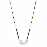 Cultural Elegance Curved Stone Gold Plated Mangalsutra