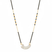 Cultural Elegance Curved Stone Gold Plated Mangalsutra