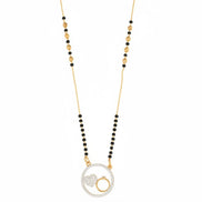 Heart & Ring Combo Pendant Gold Plated Traditional Mangalsutra