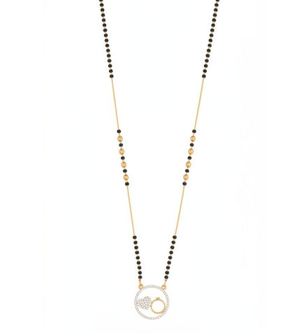 Heart & Ring Combo Pendant Gold Plated Traditional Mangalsutra