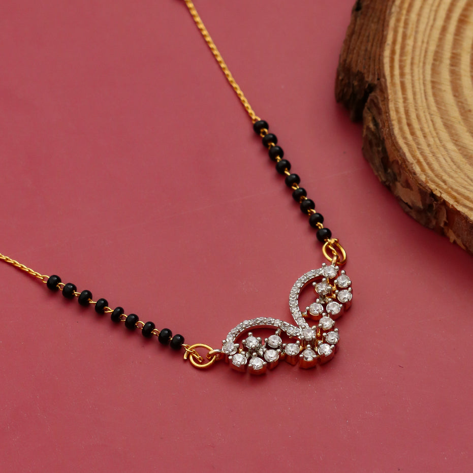 Spiral Floret Enchanted Gold Plated Mangalsutra