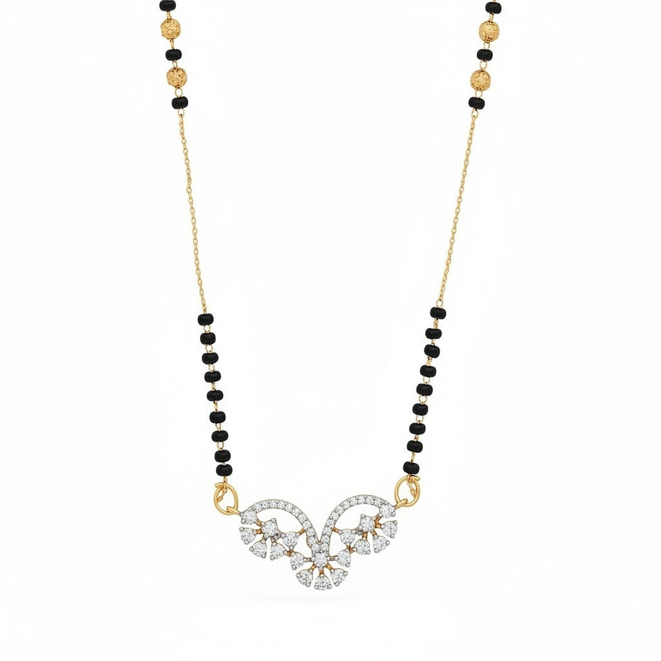 Spiral Floret Enchanted Gold Plated Mangalsutra