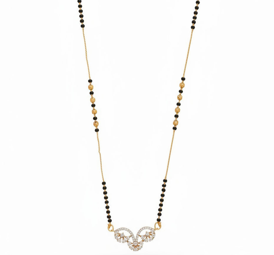 Spiral Floret Enchanted Gold Plated Mangalsutra