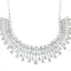 American Diamond Necklace Set with Cascading Teardrop and Marquise Stone Pattern