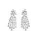 American Diamond Necklace Set with Cascading Teardrop and Marquise Stone Pattern