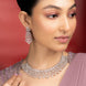 American Diamond Necklace Set with Cascading Teardrop and Marquise Stone Pattern