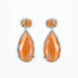 Rhodium Plated AD Necklace Set with Geometric Centre Stone and Teardrop Pendant Earrings