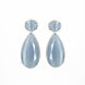 Rhodium Plated AD Necklace Set with Geometric Centre Stone and Teardrop Pendant Earrings