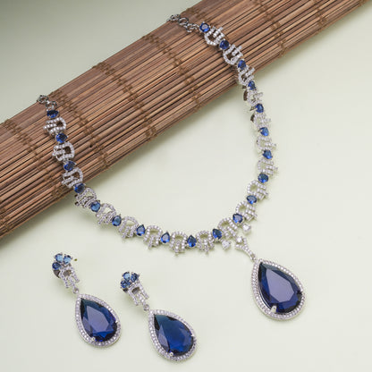 Blue Crystal Serenity Necklace