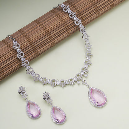 Pink Crystal Serenity Necklace