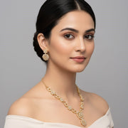 Traditional Round Gold Plated Necklace Set
