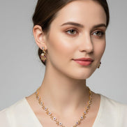 Traditional Peacock Gold Plated Necklace Set