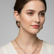 Traditional Peacock Gold Plated Necklace Set
