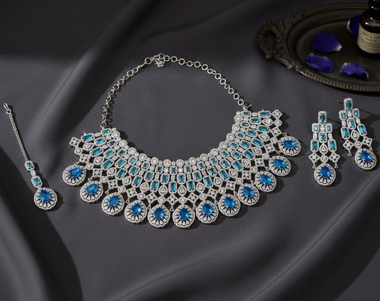 Ocean Breeze Necklace in Rhodium