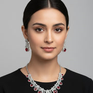 Crystal Red Charm Necklace