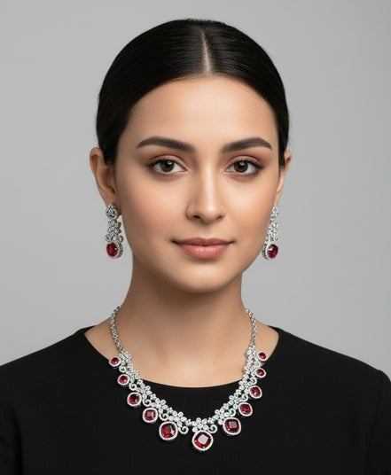 Crystal Red Charm Necklace