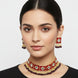 Stylish Chocker Necklace Set With Pearls