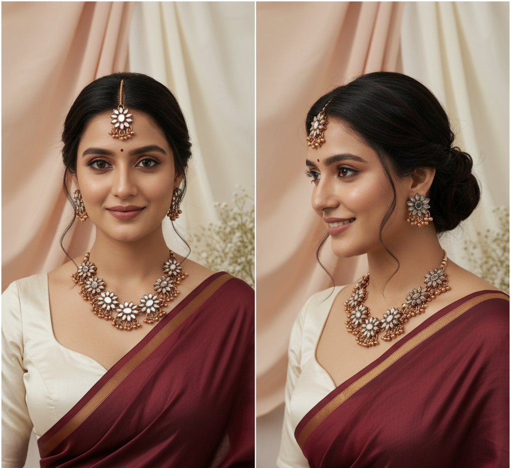 Cascading Matte Star Necklace Set