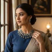 Multicolor Oxidized Necklace Set