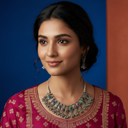 Multicolor Oxidized Necklace Set