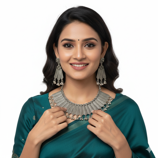 Enchanting Oxidized Necklace Set