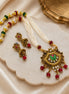 Gold Plated Antique Traditional Pearl Mala Necklace Set