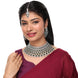 Bridal Cubic Zirconia Chocker Necklace Set With Tika