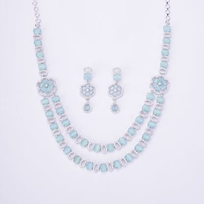 Elegant 2 Layer Oval Necklace Set - Opal Touch