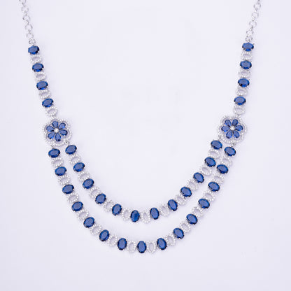 Elegant 2 Layer Oval Necklace Set