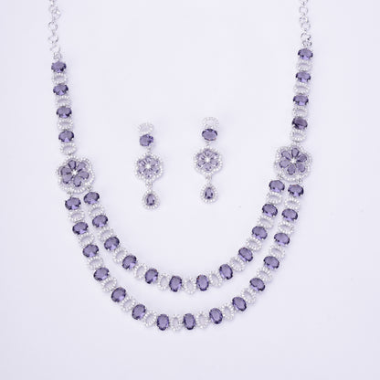 Elegant 2 Layer Oval Necklace Set