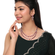 Elegant 2 Layer Oval Necklace Set